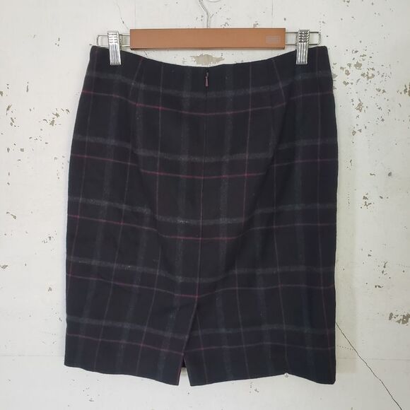 TALBOTS Women's Academia Career Wool Blend Midi Skirt Teacher Gray Pink 2 - Picture 5 of 9